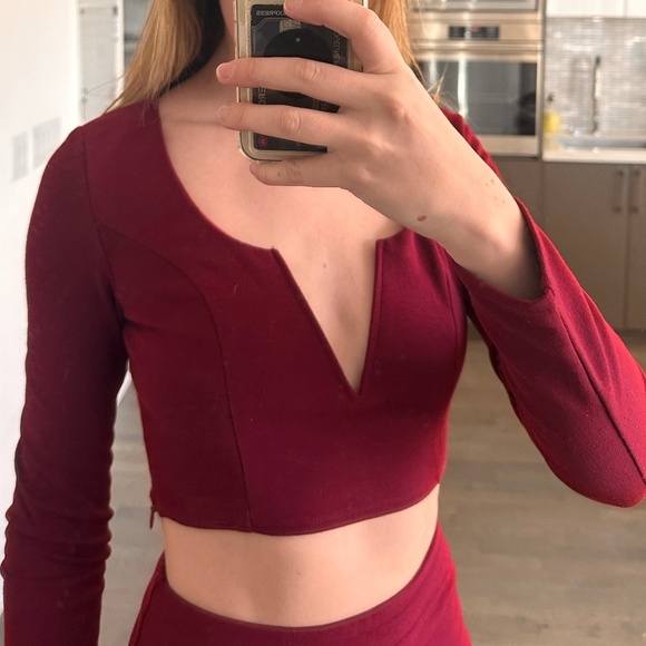 TOBI Kylie Bodycon Set in Wine - Picture 8 of 8